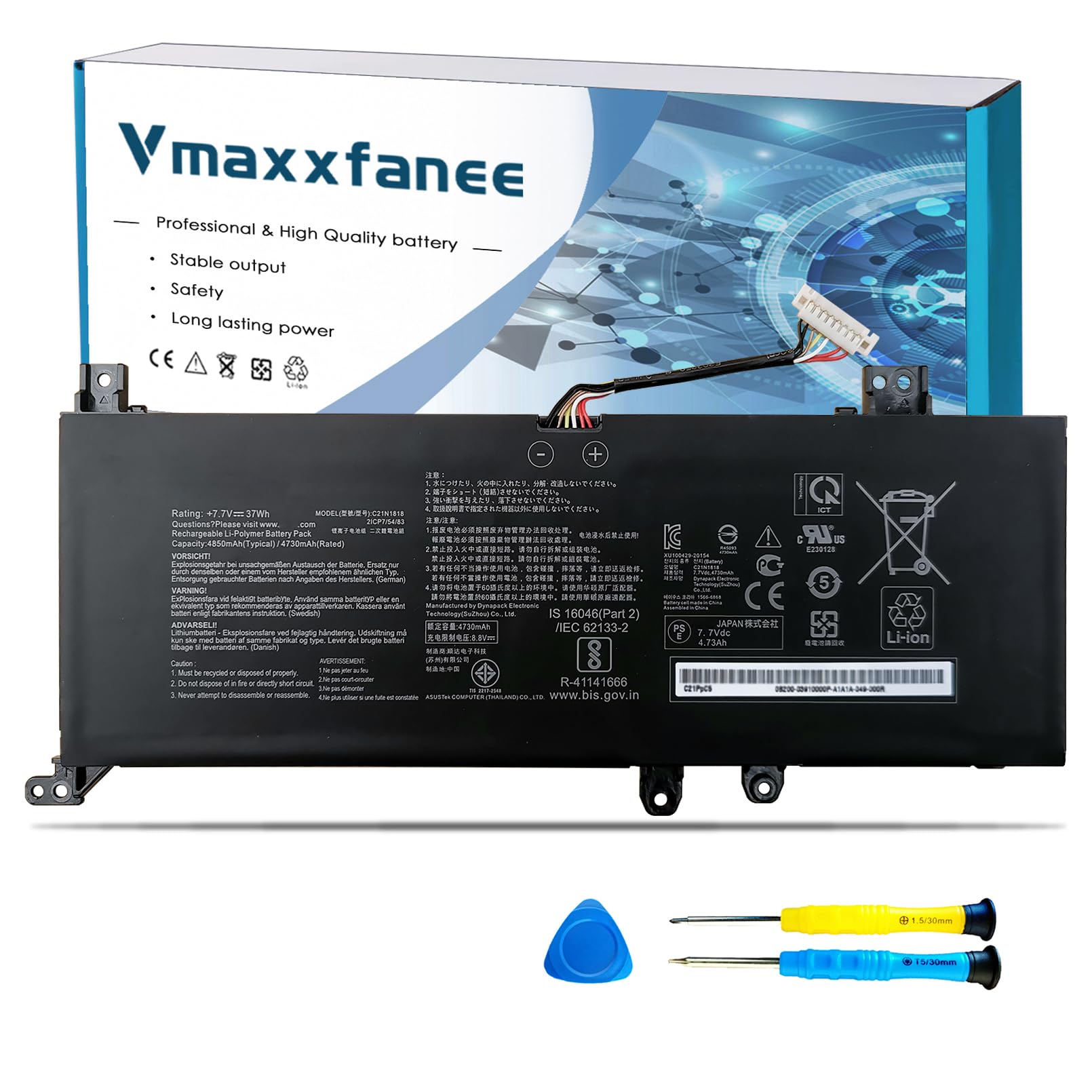 その他 AC08-2 FAN UNIT & 22V Li-ion BATTERY Amazon.com: C21N1818-2 C21N1818 37Wh Laptop Battery Replacement